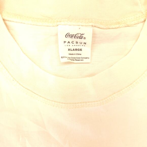 Coca Cola Short Sleeve Crew Neck Casual Graphic T-Shirt Mens Size XL White - Picture 3 of 9